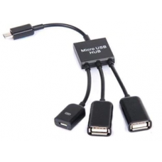77) OTG USB adapter mUSB - 2*USB